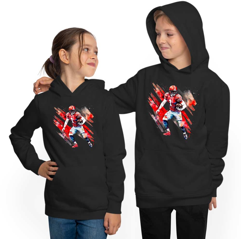 Hoodie Children's Hooded Sweatshirt - American Football in Oil Colors i488